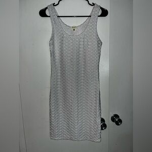 Love J Textured White Mini Dress
